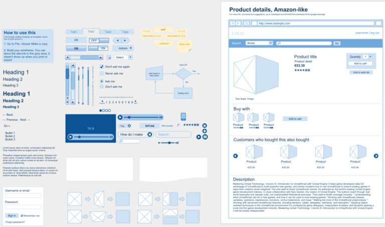 vista de stencils para google drawings